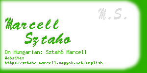 marcell sztaho business card